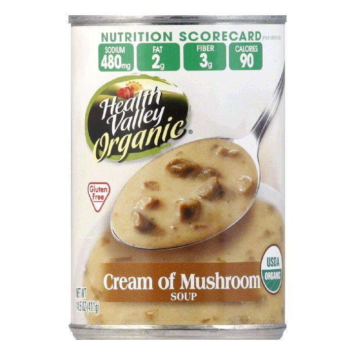 Health Valley Cream of Mushroom Organic Soup, 14.5 OZ (Pack of 12)