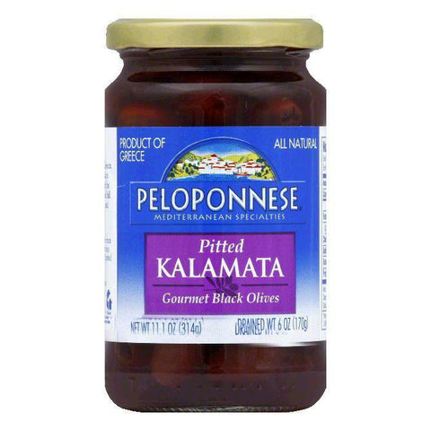 Peloponnese Olives Kalamata Pitted, 6 OZ (Pack of 6)