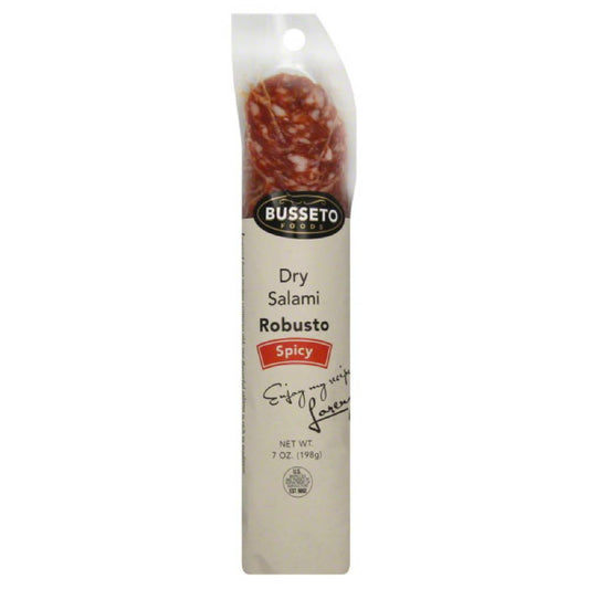 Busseto Spicy Dry Robusto Salami, 7 Oz (Pack of 15)