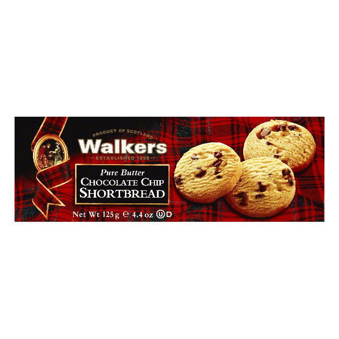 Walkers Chocolate Chip Pure Butter Shortbread, 4.4 OZ (Pack of 12)