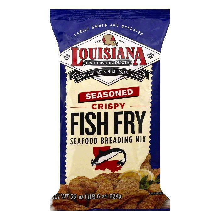 Louisiana Crispy Fish Fry Seafood Breading Mix, 22 OZ (Pack of 12)