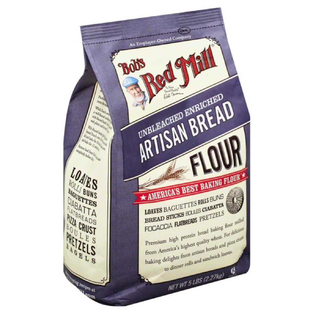 Bobs Red Mill Artisan Bread Unbleached Enriched Flour, 5 Lb (Pack of 4)