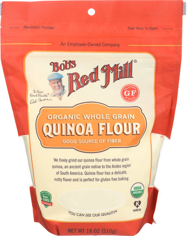 Bobs Red Mill Organic Quinoa Flour, 18 Oz (Pack of 4)