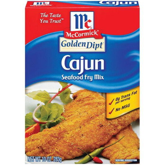 Golden Dipt Cajun Seafood Fry Mix 10 Oz (Pack of 8)