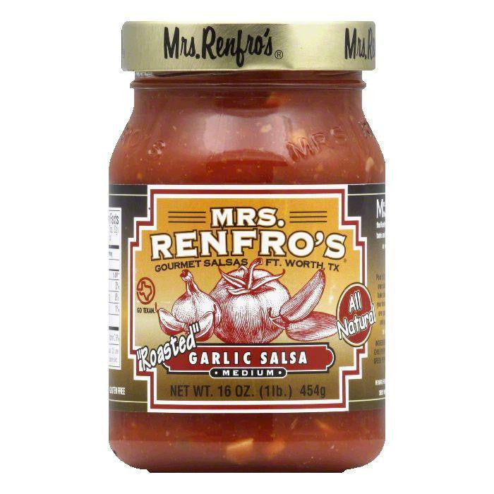 Mrs. Renfro's Salsa Garlic, 16 OZ (Pack of 6)