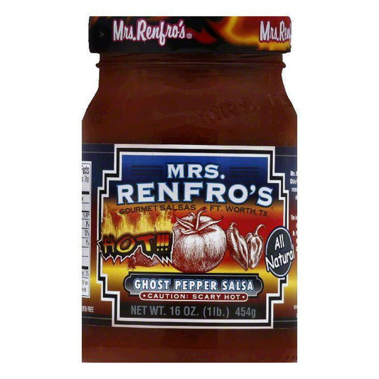 Mrs. Renfro's Salsa Ghost Pepper, 16 OZ (Pack of 6)
