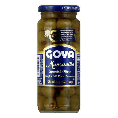Goya Stuffed Manzanilla Olives, 6.75 OZ (Pack of 24)