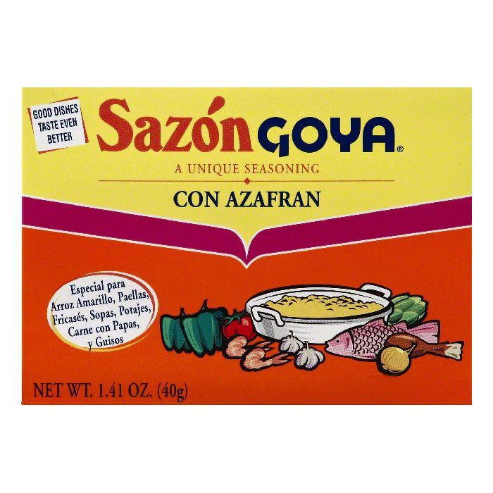 Goya Con Azafran Sazon Goya Seasoning, 1.41 OZ (Pack of 36)