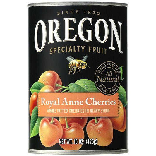 Oregon Fruit Products Pitted Light Sweet Royal Anne Cherries in Heavy Syrup 15 Oz (Pack of 8)