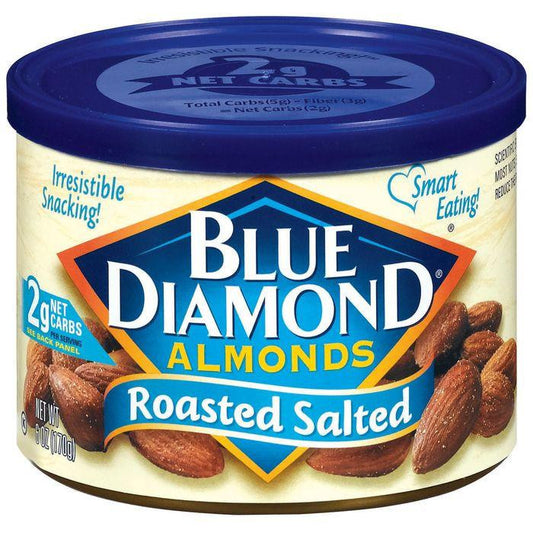 Blue Diamond Roasted Salted Almonds 6 Oz (Pack of 12)