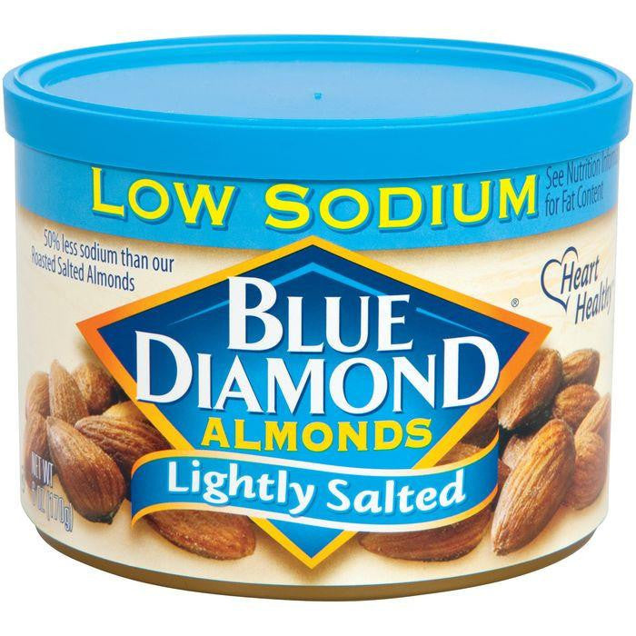 Blue Diamond Almonds Lightly Salted Low Sodium Almonds 6 Oz (Pack of 12)