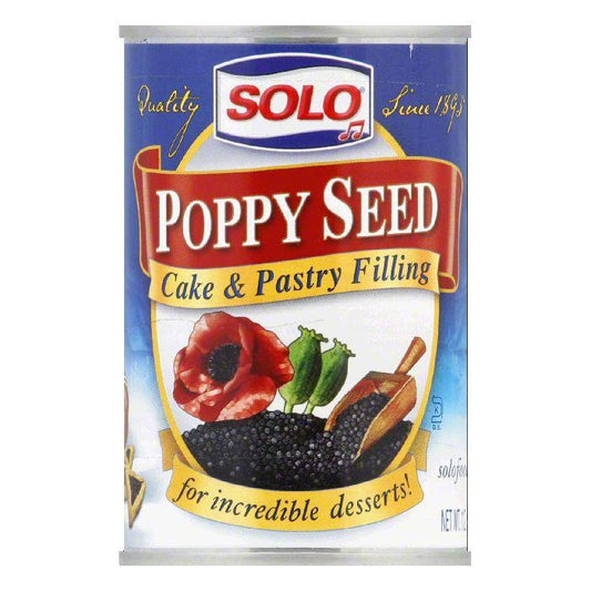 Solo Poppy Seed Filling, 12.5 OZ (Pack of 6)