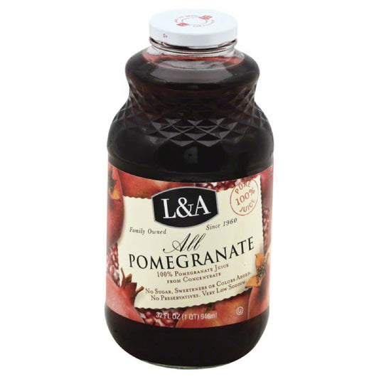 L&A All Pomegranate Pure 100% Juice, 32 Fo (Pack of 6)