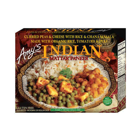 Amy's Kitchen Indian Mattar Paneer, 10 Oz (Pack of 12)