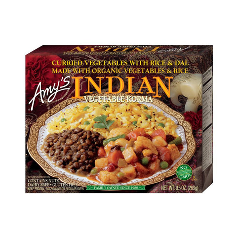 Amy's Kitchen Indian Vegetable Korma, 9.5 Oz (Pack of 12)