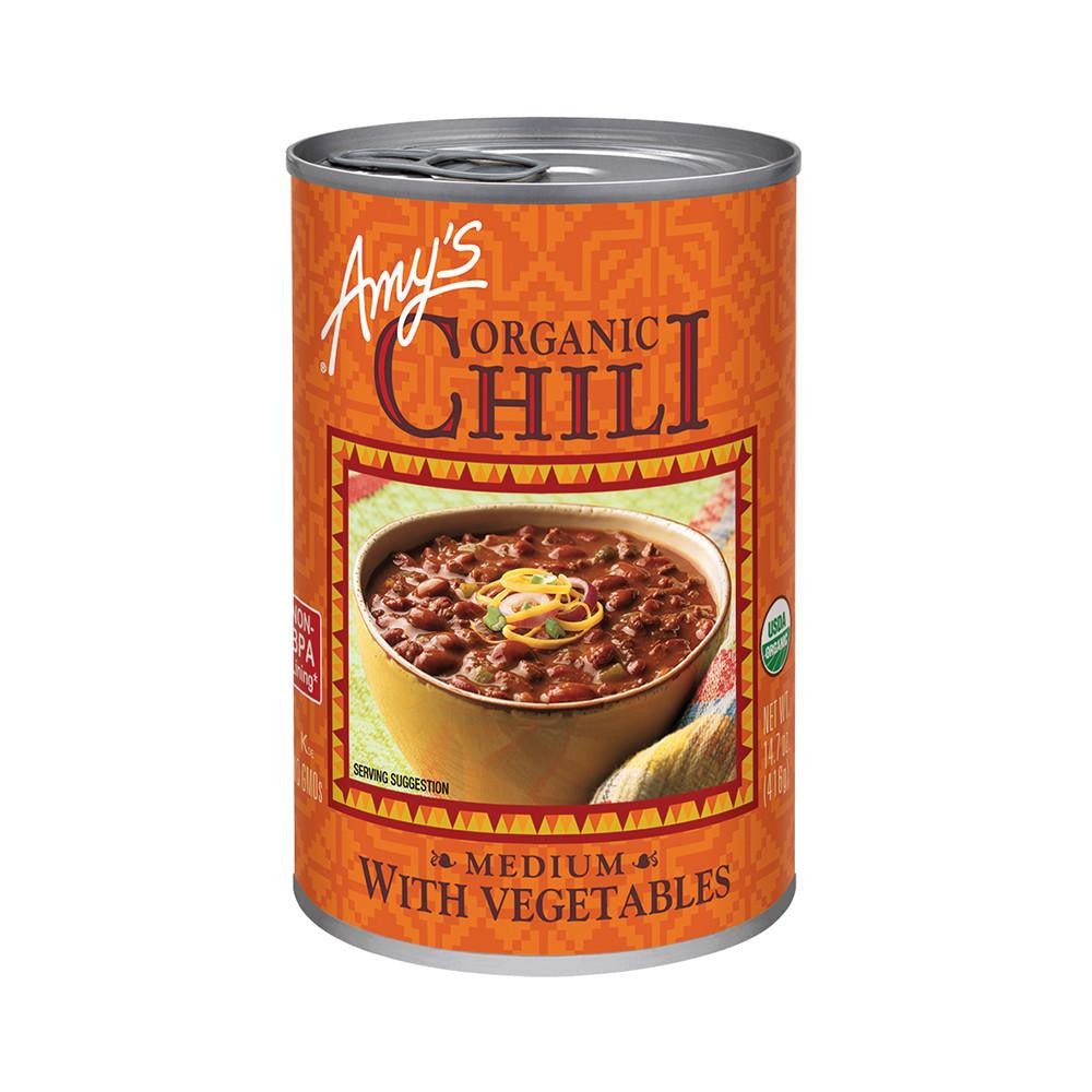 Amy's Kitchen Organic Medium Chili with Vegetables, 14.7 Oz (Pack of 12)