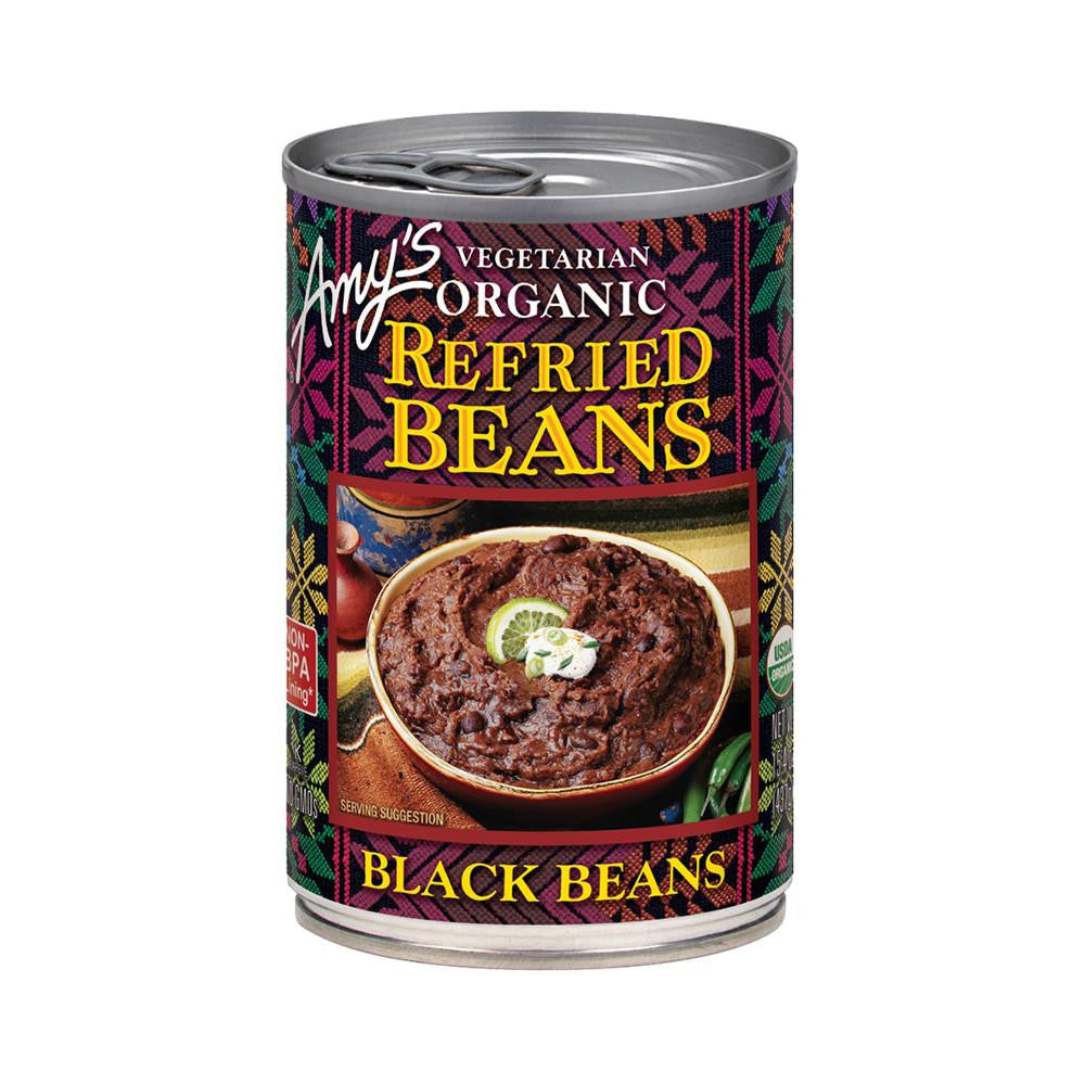 Amy's Kitchen Organic Refried Black Beans, 15.4 Oz (Pack of 12)