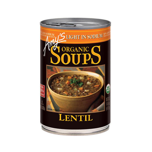 Amy's Kitchen Organic Light in Sodium - Lentil Soup, 14.5 Oz (Pack of 12)