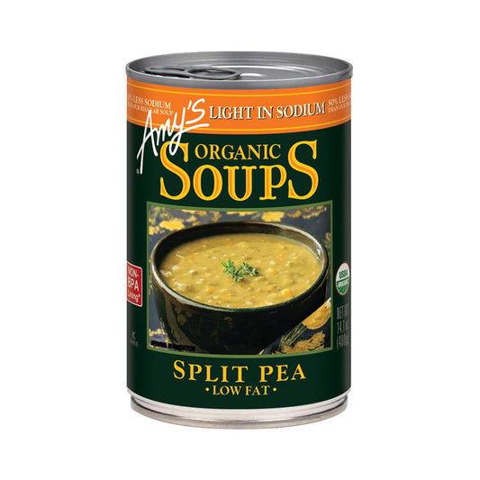 Amy's Kitchen Organic Light in Sodium - Split Pea Soup, 14.1 Oz (Pack of 12)