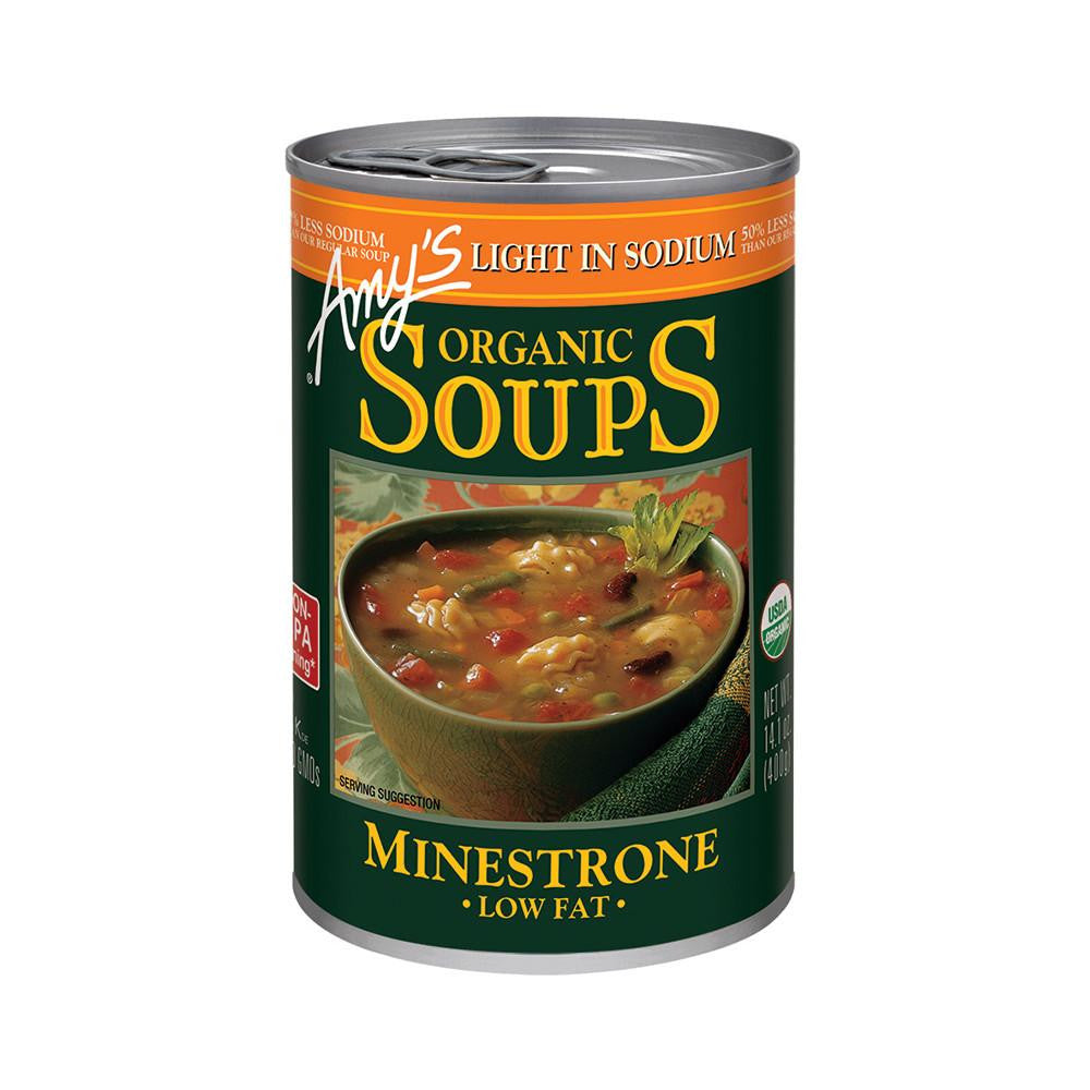 Amy's Kitchen Organic Light in Sodium - Minestrone Soup, 14.1 Oz (Pack of 12)