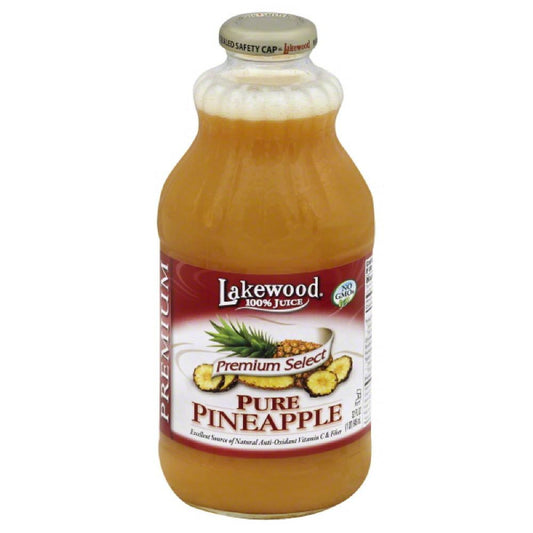 Lakewood Pure Pineapple Premium 100% Juice, 32 Fo (Pack of 6)