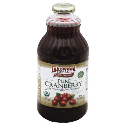 Lakewood Pure Cranberry Organic Juice, 32 Fo (Pack of 6)