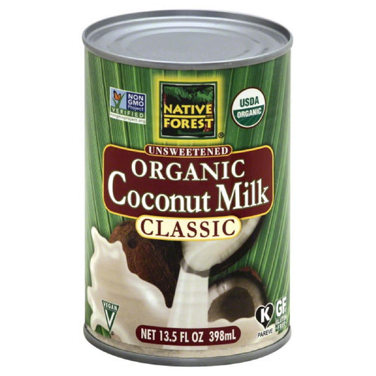 Native Forest Classic Unsweetened Organic Coconut Milk, 13.5 Fo (Pack of 12)