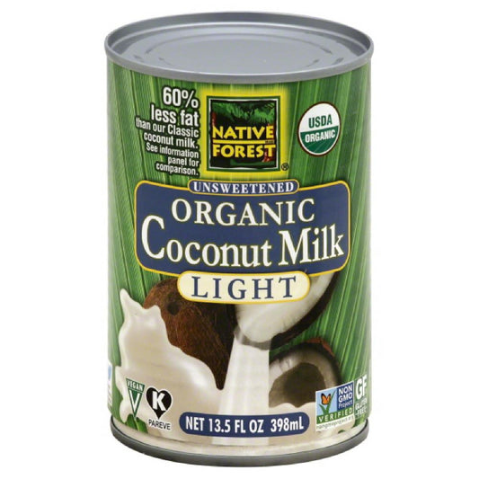 Native Forest Unsweetened Light Organic Coconut Milk, 13.5 Fo (Pack of 12)