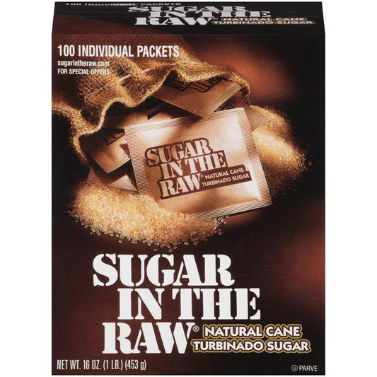 Sugar In The Raw Natural e Turbinado Sugar 100 packets 16 Oz (Pack of 8)