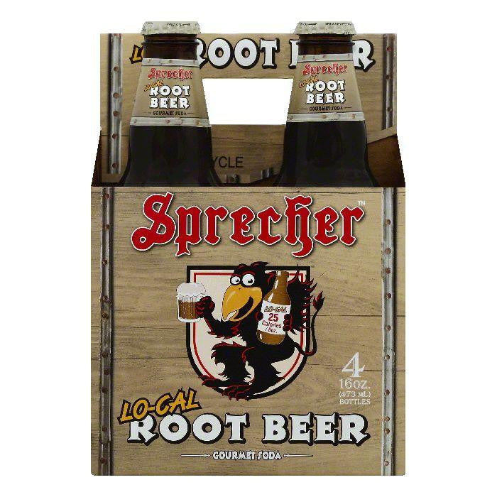 Sprecher Lo-Cal Root Beer Gourmet Soda, 4 ea (Pack of 6)