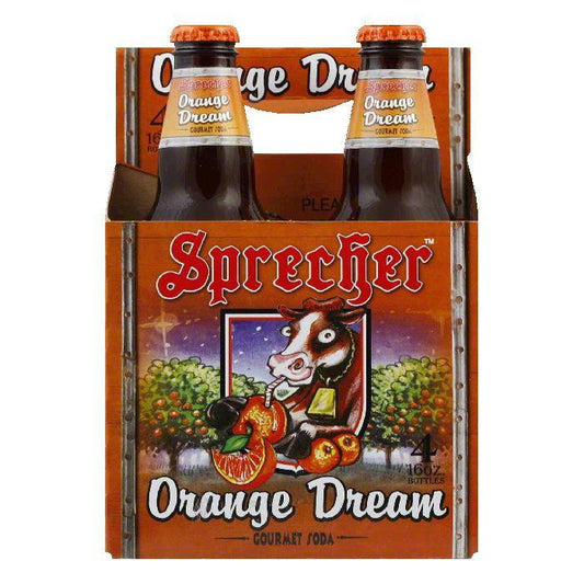 Sprecher Orange Dream Soda 4 pack, 64 FO (Pack of 6)