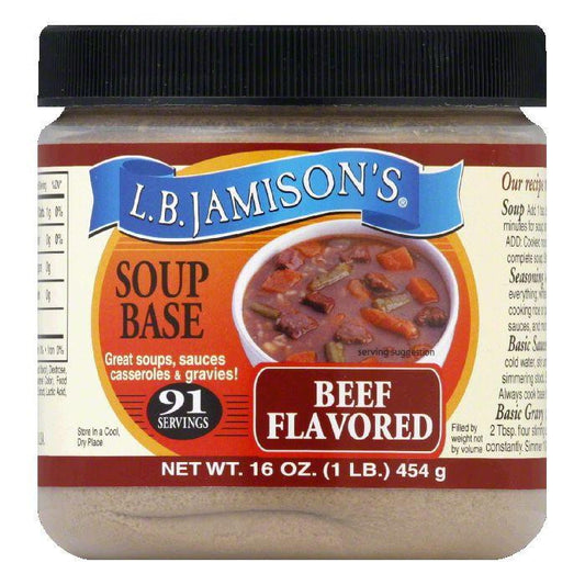 LB Jamison Regular Soup Base Beef, 16 OZ (Pack of 6)