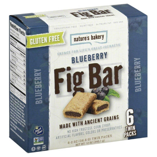 Natures Bakery Blueberry Fig Bar, 12 Oz (Pack of 6)