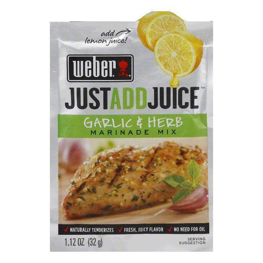 Weber Grill "Just Add Juice" Garlic & Herb Marinade, 1.12 OZ (Pack of 12)