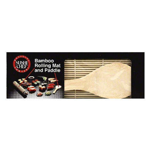 Sushi Chef Bamboo Rolling Mat and Paddle, 1 ea (Pack of 6)