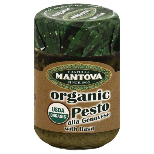 Mantova Organic Alla Genovese Pesto with Basil, 4.6 Oz (Pack of 12)