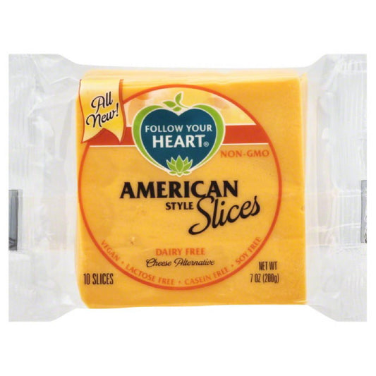 Follow Your Heart Slices American Style Cheese Alternative, 7 Oz (Pack of 12)