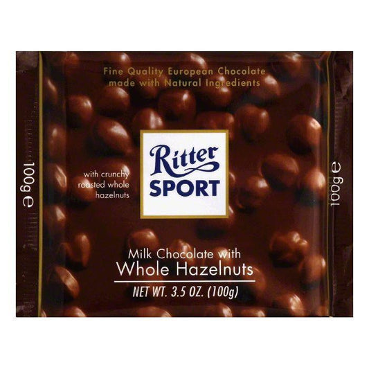 Ritter Sport Chocolate Bar Milk Hazelnut, 3.5 OZ (Pack of 10)
