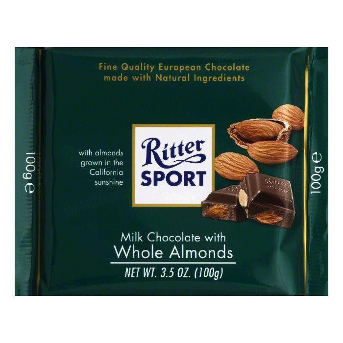 Ritter Sport Chocolate Bar Milk Whole Almond, 3.5 OZ (Pack of 11)