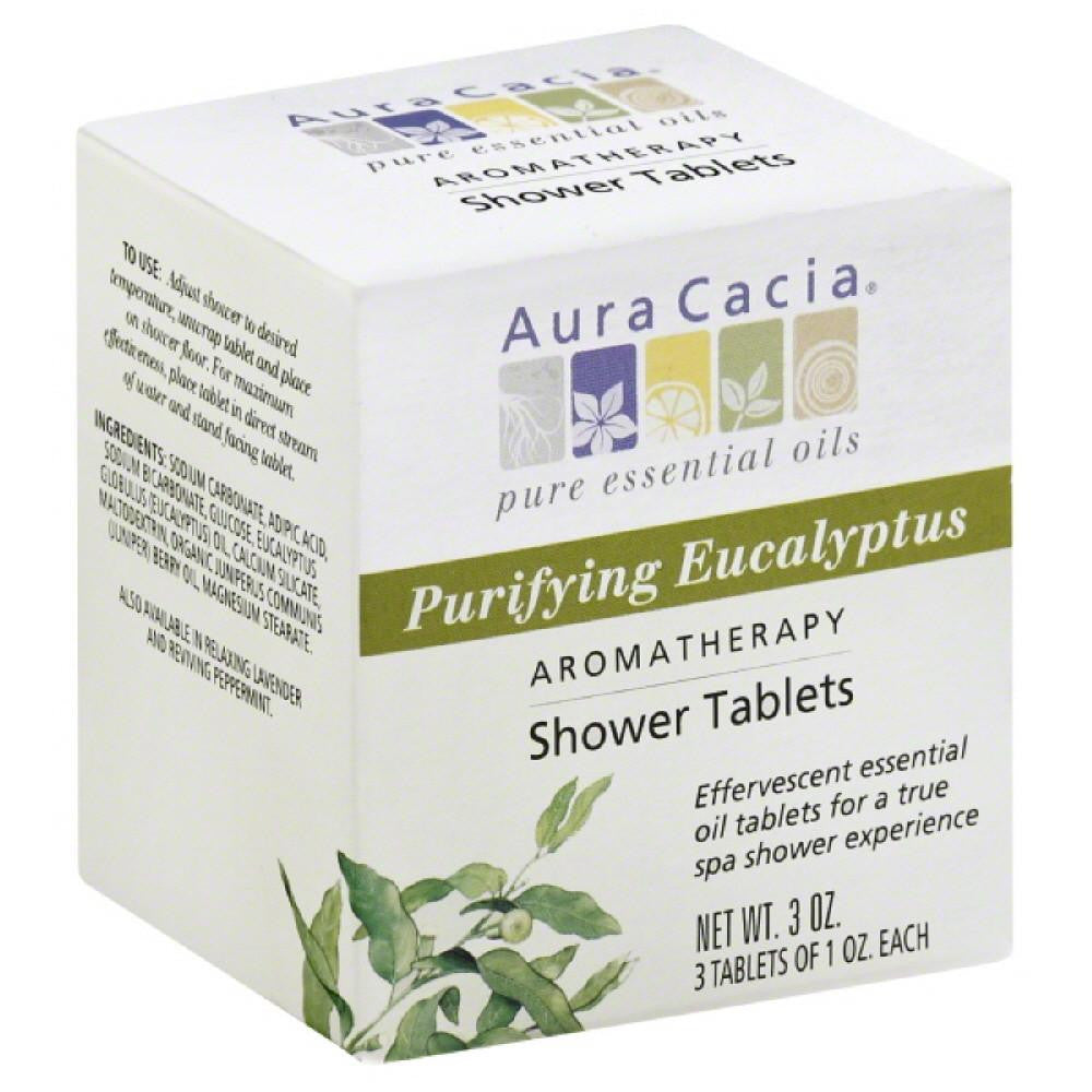 Aura Cacia Purifying Eucalyptus Aromatherapy Shower Tablets, 3 Oz (Pack of 3)