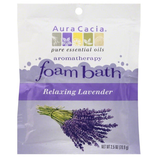 Aura Cacia Relaxing Lavender Aromatherapy Foam Bath, 2.5 Oz (Pack of 6)