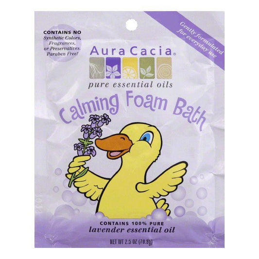 Aura Cacia Lavender Essential Oil Calming Foam Bath, 2.5 Oz (Pack of 6)