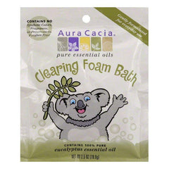 Aura Cacia Eucalyptus Essential Oil Clearing Foam Bath, 2.5 Oz (Pack of 6)