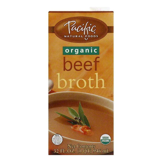 Pacific Foods Beef Broth Organic, 32 OZ (Pack of 12)