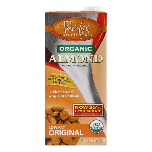 Pacific Foods Almond Beverage Original, 32 FO (Pack of 12)