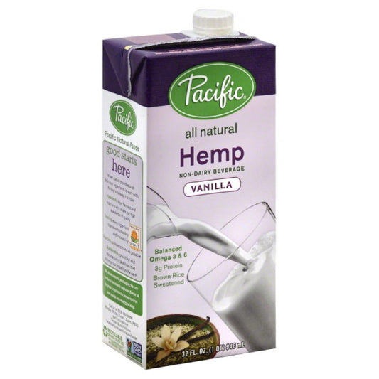 Pacific Vanilla Hemp Non-Dairy Beverage, 32 Oz (Pack of 12)