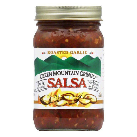 Green Mountain Gringo Salsa Roasted Garlic, 16 OZ (Pack of 6)
