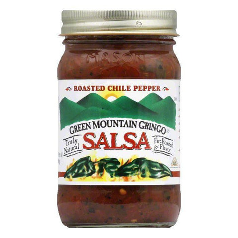 Green Mountain Gringo Salsa Roasted Chile, 16 OZ (Pack of 6)