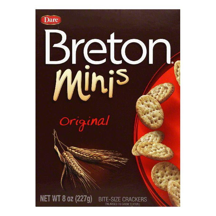 Dare Breton Crackers Minis Original Wheat, 8 OZ (Pack of 12)