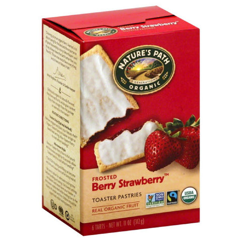 Natures Path Berry Strawberry Frosted Toaster Pastries, 11 Oz (Pack of 12)